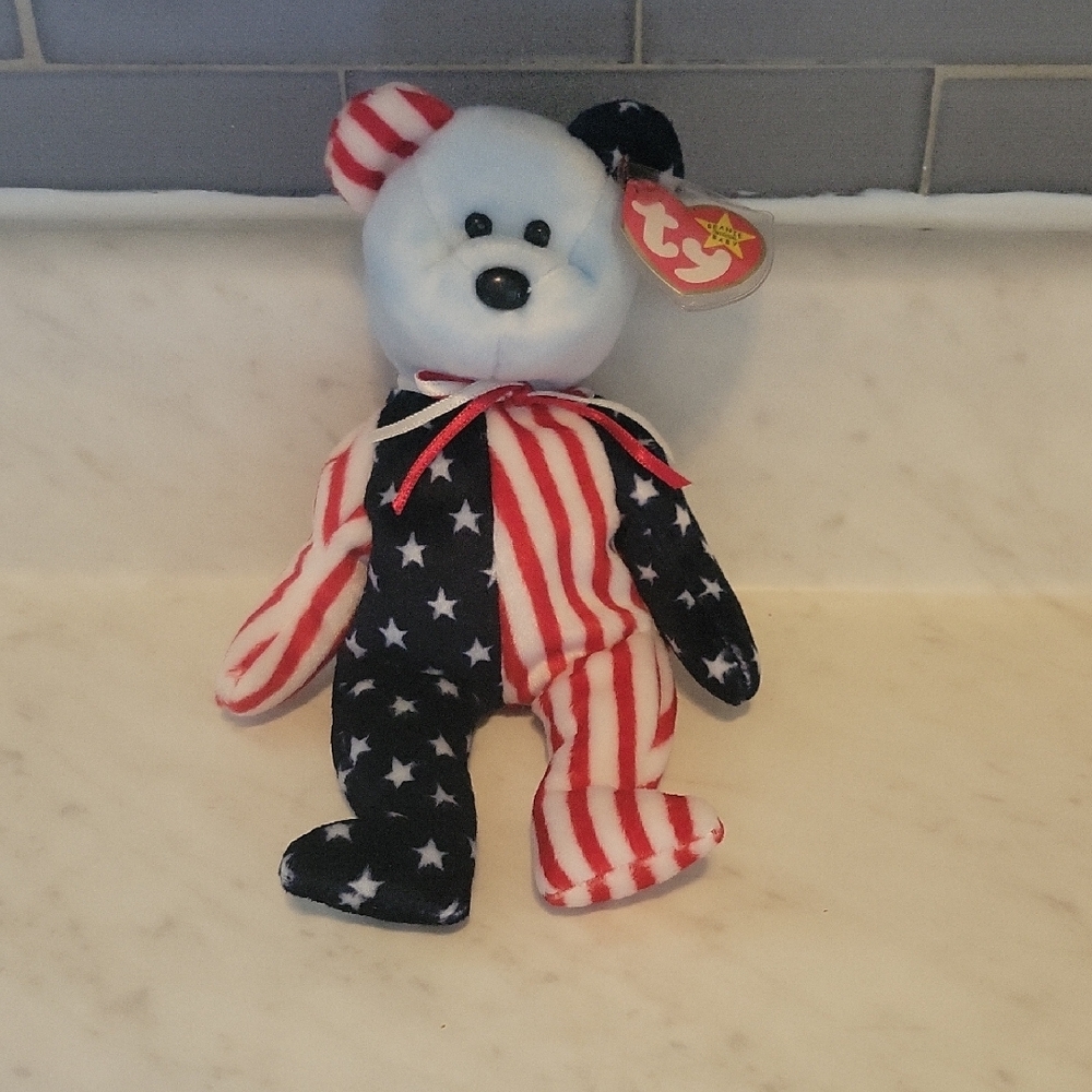 Ty Stars and Stripes Bear Plush
